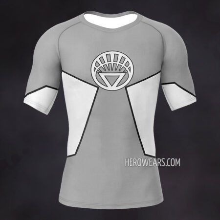 White Lantern Corps Rash Guard Compression Shirt