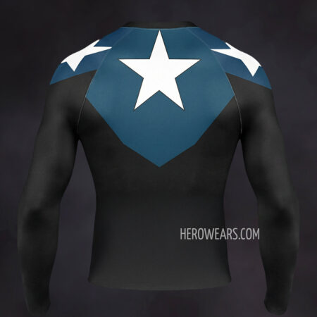 Captain Bucky Barnes Compression Shirt Rash Guard