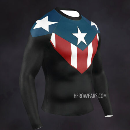 Captain Bucky Barnes Compression Shirt Rash Guard