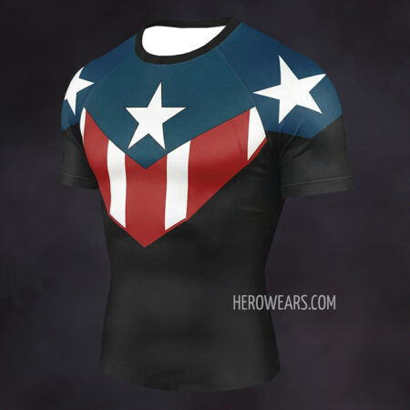 Captain Bucky Barnes Compression Shirt Rash Guard
