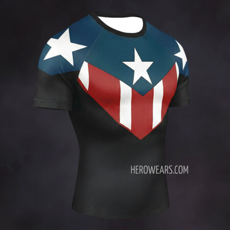 Captain Bucky Barnes Compression Shirt Rash Guard