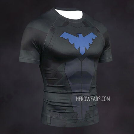 Nightwing Young Justice Compression Shirt Rash Guard