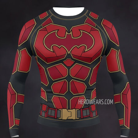Batman Crimson Compression Shirt Rash Guard