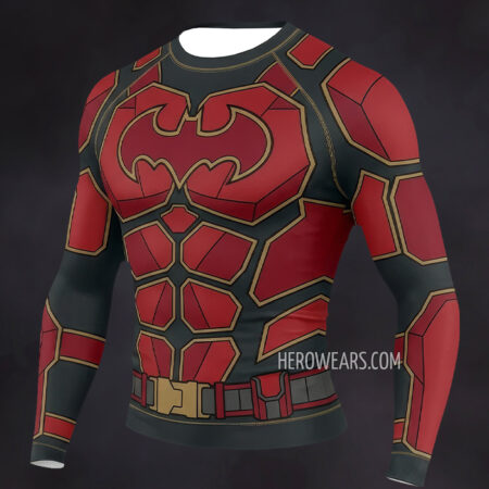 Batman Crimson Compression Shirt Rash Guard