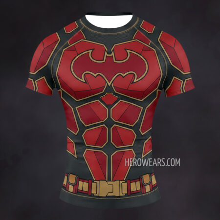 Batman Crimson Compression Shirt Rash Guard