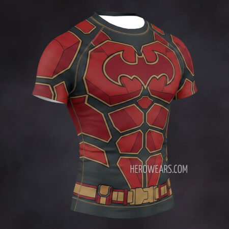 Batman Crimson Compression Shirt Rash Guard
