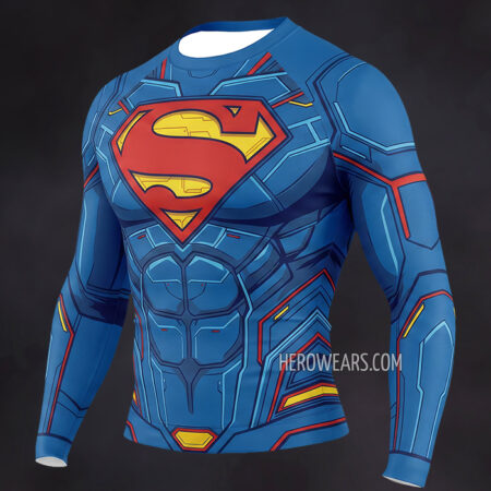 Superman Compression Shirt Rash Guard